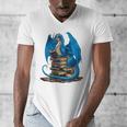 Book Lover Bookworm Reading Books Dragon Premium Tri-Blend Men's V-Neck T-Shirt
