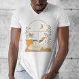 Book Lover Moonlight Reading Scene Night Men's V-Neck T-Shirt