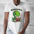 Book Lover Reading Dinosaur Readosaurus Library Men's V-Neck T-Shirt Book Lover Reading Dinosaur Readosaurus Library Men's V-Neck T-Shirt