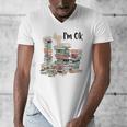 Book Lovers Bookworm Book Nerd I'm Ok Teacher School Men's V-Neck T-Shirt