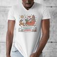 Book Lovers Winter Sleighing Through Stories Tee Premium Tri-Blend Men's V-Neck T-Shirt