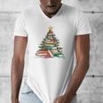 All Booked For Christmas Book Christmas Tree Lights Xmas Men's V-Neck T-Shirt