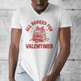 All Booked For Valentines Bow Heart Book Lover Valentine Day Men's V-Neck T-Shirt
