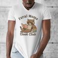Bookish Feral Moms Book Club Raccoon Mother's Day Bookworm Men's V-Neck T-Shirt Bookish Feral Moms Book Club Raccoon Mother's Day Bookworm Men's V-Neck T-Shirt