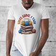 “Books Coffee & Yarn Enthusiast Cozy Reader Men's V-Neck T-Shirt