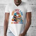 Books Coffee & Yarn Lover My Favorite Things Men's V-Neck T-Shirt
