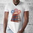 Books Fireworks 4th Of July Bookworm Patriotic Reader Men's V-Neck T-Shirt Books Fireworks 4th Of July Bookworm Patriotic Reader Men's V-Neck T-Shirt