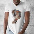 Books Lover Women Art Colorful Drawing Graphic Books Men's V-Neck T-Shirt