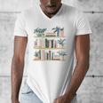 Bookshelves With Books & Plants Premium Men's V-Neck T-Shirt