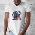 Bookworm Please I'm A Book Dragon Blue Dragon Men's V-Neck T-Shirt Bookworm Please I'm A Book Dragon Blue Dragon Men's V-Neck T-Shirt