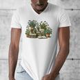 Botanical Garden Plants With Books Men's V-Neck T-Shirt