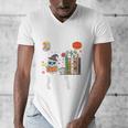 Carve Out Time To Read Halloween Ghost Books Raglan Baseball Tee Men's V-Neck T-Shirt