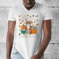 Cat Fall In Love With Reading Book Lover Autumn Men's V-Neck T-Shirt Cat Fall In Love With Reading Book Lover Autumn Men's V-Neck T-Shirt