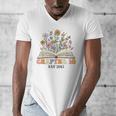 Chapter 10 Years Old 10th Birthday Wildflower Book Lover Men's V-Neck T-Shirt Chapter 10 Years Old 10th Birthday Wildflower Book Lover Men's V-Neck T-Shirt