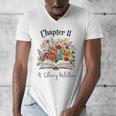 Chapter 11 Years Old 11th Birthday Wildflower Book Lover Men's V-Neck T-Shirt