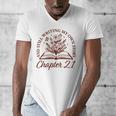 Chapter 21 Book Readers Flower Lovers 21st Birthday Girls Men's V-Neck T-Shirt