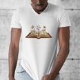 Chapter 21 Years Old 21st Birthday Wildflower Book Lover Premium Tri-Blend Men's V-Neck T-Shirt