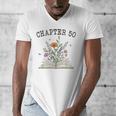 Chapter 50 Book Lovers & Readers 50th Birthday Wildflowers Men's V-Neck T-Shirt