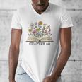 Chapter 60 60th Birthday Floral Open Book With Flowers Men's V-Neck T-Shirt