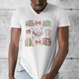 Christmas Book Lover Reading Reader Men Women Kids Xmas Men's V-Neck T-Shirt