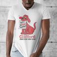 Clifford The Big Red Dog Let's Read Together Vintage Book Men's V-Neck T-Shirt
