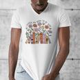 I Closed My Book To Be Here Floral Bookworm Reading Men's V-Neck T-Shirt