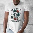 I Like My Coffee ICY & My Books Spicy For Book Lovers Men's V-Neck T-Shirt