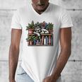 Cosy Sloth In Bookshelf With Plants Men's V-Neck T-Shirt Cosy Sloth In Bookshelf With Plants Men's V-Neck T-Shirt