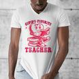Cupid's Favorite Teacher Valentines Day Heart Book Lover Men's V-Neck T-Shirt