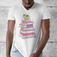 Cute Book Lover Frog Pretty Girls Read Books Kawaii Reading Men's V-Neck T-Shirt Cute Book Lover Frog Pretty Girls Read Books Kawaii Reading Men's V-Neck T-Shirt