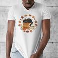 Cute Cat Fall In Love With Reading Book Cat Lover Librarian Men's V-Neck T-Shirt Cute Cat Fall In Love With Reading Book Cat Lover Librarian Men's V-Neck T-Shirt