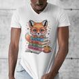 Cute Fox Read More Be Kind Stay Weird Reader Geek Book Lover Men's V-Neck T-Shirt
