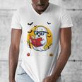 Cute Ghost Reading Book Retro Halloween Librarian Men's V-Neck T-Shirt Cute Ghost Reading Book Retro Halloween Librarian Men's V-Neck T-Shirt
