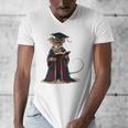 Cute Mouse Reading Book Graduation Men's V-Neck T-Shirt Cute Mouse Reading Book Graduation Men's V-Neck T-Shirt