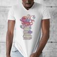 Cute Octopus Bookworm Fun Reading Tee For Book Lovers Men's V-Neck T-Shirt
