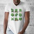 Cute Shamrock Reading St Patricks Day Teacher Book Lovers Men's V-Neck T-Shirt Cute Shamrock Reading St Patricks Day Teacher Book Lovers Men's V-Neck T-Shirt