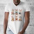 Cute Teacher Bunny Rabbit Reading Easter Bunnies Book Lovers Men's V-Neck T-Shirt Cute Teacher Bunny Rabbit Reading Easter Bunnies Book Lovers Men's V-Neck T-Shirt