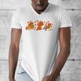 Cute Turkey Reading Book Librarian Bookworm Thanksgiving Men Men's V-Neck T-Shirt