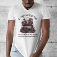 Dark Romance Merch I Put Down My Book Lover Spicy Skeleton Men's V-Neck T-Shirt