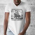 Defend Your Local Public Library Cat Knight Book Lover Men's V-Neck T-Shirt