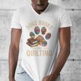 Dogs Books And Quilting Men's V-Neck T-Shirt