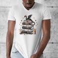 Dragon Hoard Of Books Reading Lover Cute Art Men's V-Neck T-Shirt Dragon Hoard Of Books Reading Lover Cute Art Men's V-Neck T-Shirt