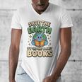 Earth Day Save Earth It´s Only Planet With Books Reader Men's V-Neck T-Shirt Earth Day Save Earth It´s Only Planet With Books Reader Men's V-Neck T-Shirt