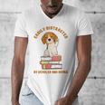 Easily Distracted By Beagles And Books Beagle Dog Men's V-Neck T-Shirt Easily Distracted By Beagles And Books Beagle Dog Men's V-Neck T-Shirt