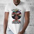 Education Is Freedom Teacher History Month Books Lover Men's V-Neck T-Shirt Education Is Freedom Teacher History Month Books Lover Men's V-Neck T-Shirt