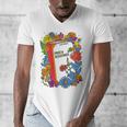 Equal Rights Book Flower Resist Feminist LGBTQ Floral Men's V-Neck T-Shirt