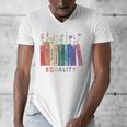 Equality Flower Books Equal Rights Social Justice Feminist Men's V-Neck T-Shirt
