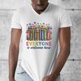 Everyone Is Welcome Here Floral Book LGBT Pride Equality Men's V-Neck T-Shirt Everyone Is Welcome Here Floral Book LGBT Pride Equality Men's V-Neck T-Shirt