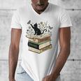 Fantasy Drama Tragedy Cat Book Lover Reading Humor Men's V-Neck T-Shirt Fantasy Drama Tragedy Cat Book Lover Reading Humor Men's V-Neck T-Shirt