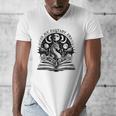 In My Fantasy Era Books Dragon & Moon Bookish Bookworm Men's V-Neck T-Shirt In My Fantasy Era Books Dragon & Moon Bookish Bookworm Men's V-Neck T-Shirt